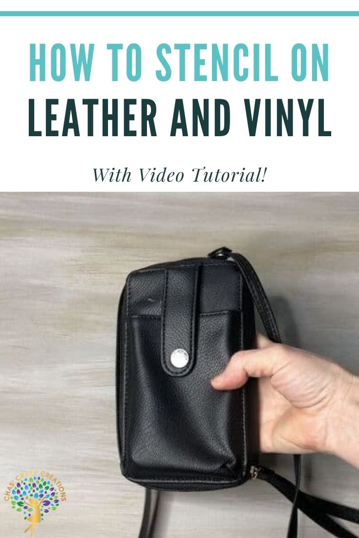 Learn how to stencil on leather and vinyl with this easy DIY tutorial. You can take an item found at the store and give it extra detail!