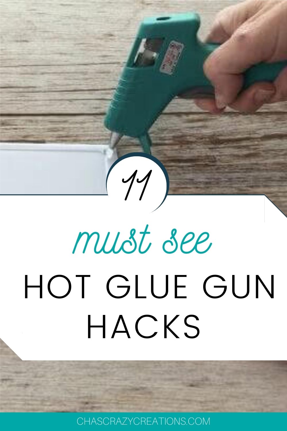 must see hot glue gun hacks pin image with text overlay