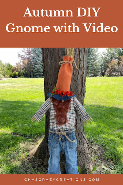 Do you love gnomes?  I'm sharing how to make an awesome and easy autumn DIY gnome with items from the thrift and dollar store!