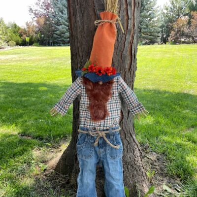 Do you love gnomes? I'm sharing how to make an awesome and easy autumn DIY gnome with items from the thrift and dollar store!