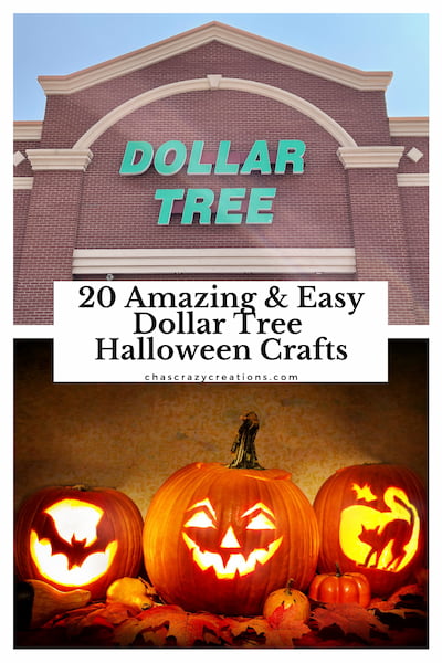 Do you love Dollar Tree?  Me too!  I'm sharing 20 amazing and easy Dollar Tree Halloween Crafts with you!