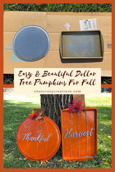 Do you love Dollar Tree?  I sure do and I made some easy and beautiful pumpkins for fall with a few of their pans.