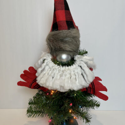 I'm sharing a gnome Christmas Tree made with items from Dollar Tree, and the best part is you can adjust this to any size tree you want.