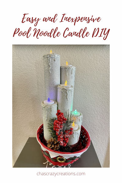 Easy and Inexpensive Pool Noodle Candle DIY