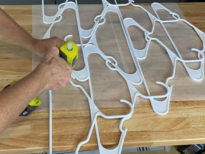 4.  Repeat the adding hangers and gluing