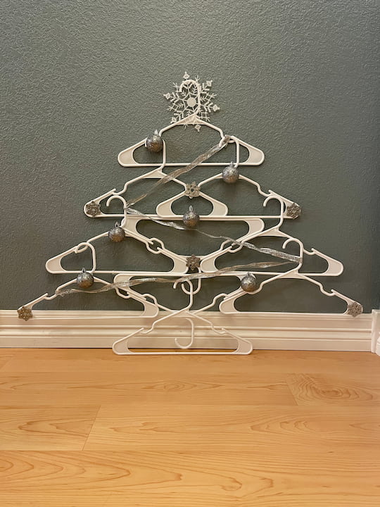 Here's the completed tree. I love that this is a great space saver! You can place it inside or out.