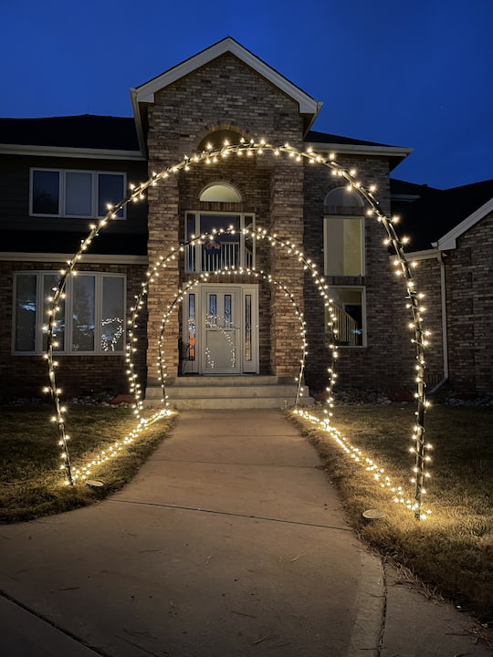 Do you want a lighted archway?  I created a super easy one that anyone can make and adjust for any occasion.