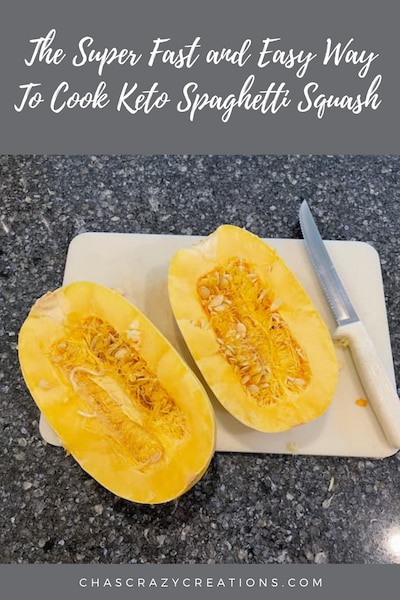 I have a super fast and easy way to cook Keto spaghetti squash!  You'll be able to make several quick meals with this technique.