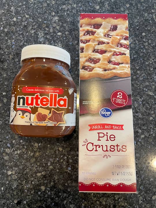 Ingredients needed for nutella pop tarts