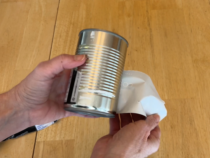 1. Wash out the can and remove the label