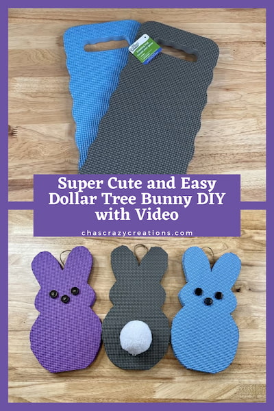 Do you want to make a Dollar Tree Bunny? I took garden kneeling pads from the dollar store and turned them into cute Peep bunnies.