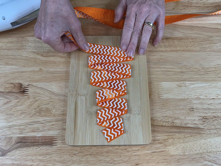 3. Hot Glue the Ribbon To the Cutting Board