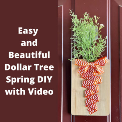 If you love to create easy crafts, then you'll love this Dollar Tree spring DIY. You can make it for $3-4 and keep it up all spring long.