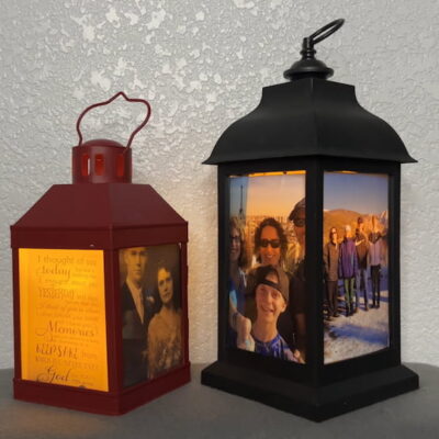 Do you want an easy photo lantern and/or Memorial Day Craft? I have a super easy project for you that can celebrate an occasion or someone special.