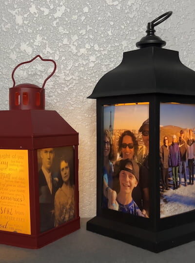 Do you want an easy photo lantern and/or Memorial Day Craft? I have a super easy project for you that can celebrate an occasion or someone special.