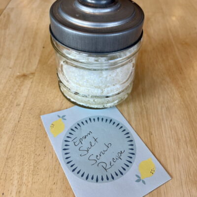 Would you like an Epsom Salt Scrub Recipe? It's so incredibly easy to make and you won't believe the awesome results.