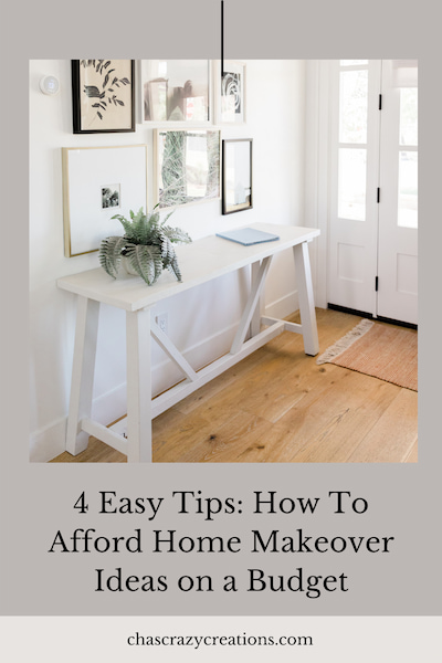 Are you looking for home makeover ideas?  Here are 4 easy tips on things you can do on a budget.