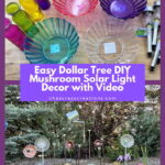 Do you want to make a DIY mushroom for your yard or garden? Look no further! With just a few items from the dollar store, you can create one that glows.