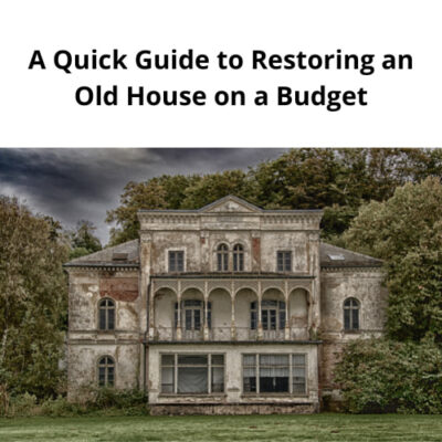 Are you wanting information on restoring an old house on a budget? There's something special about restoring an old house.