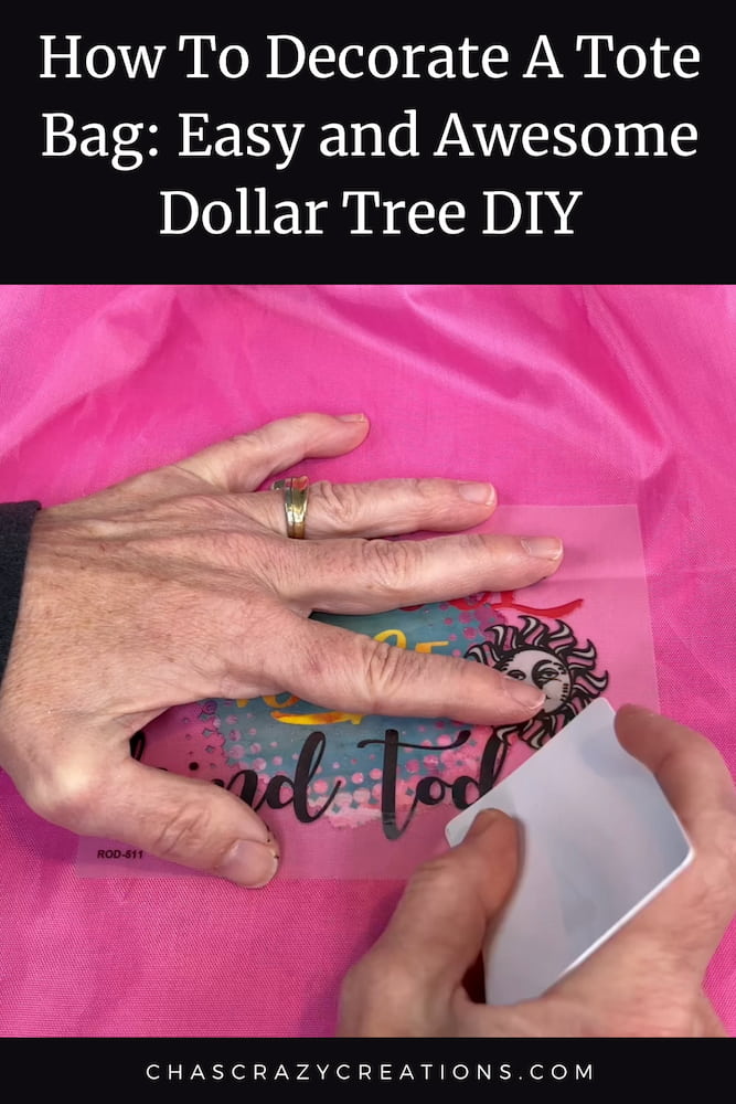 Are you wondering how to decorate a tote bag?  I have a few super easy ideas and all you'll need are a few supplies from Dollar Tree