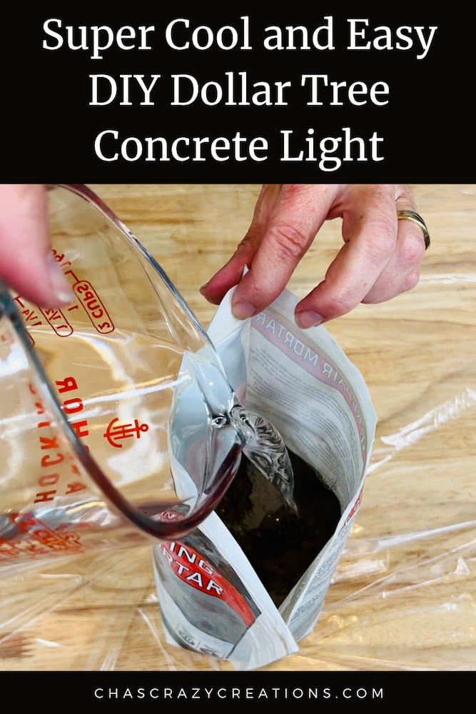 Are you looking for a concrete light? You'll need a few items from Dollar Tree and a bag of Mortar for this easy and super cool DIY