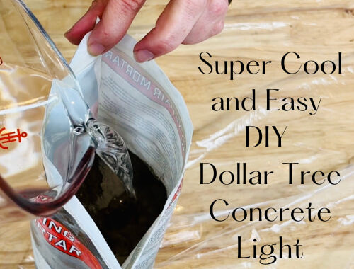 Super Cool and Easy DIY Dollar Tree Concrete Light