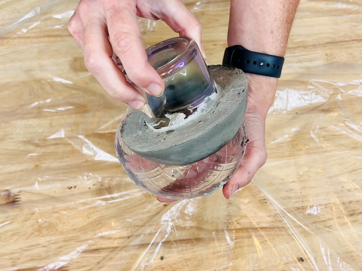 5. Remove the concrete from the bowl