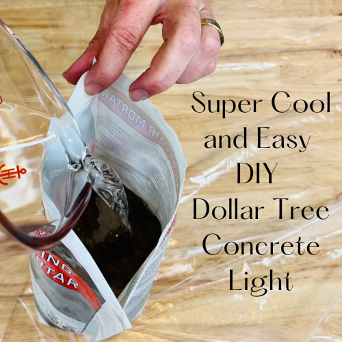Super Cool and Easy DIY Dollar Tree Concrete Light