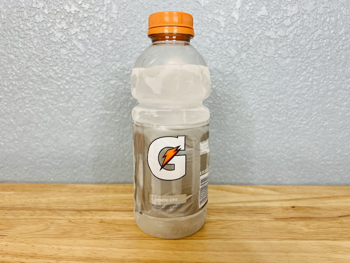 I froze some water inside an empty bottle.  I like to use these in our coolers as they'll make less of a mess than ice.  We also like to use them as ice packs to cool off or for injuries.