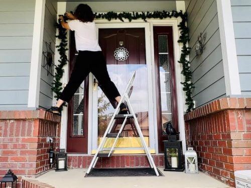 Easy Dollar Tree DIY Christmas Porch Decorations - Chas' Crazy Creations