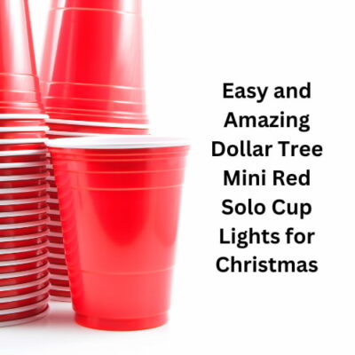 Do you want to make mini red solo cup lights? This is a super easy DIY with just a few supplies from Dollar Tree.