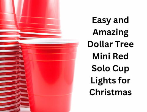 Do you want to make mini red solo cup lights? This is a super easy DIY with just a few supplies from Dollar Tree.