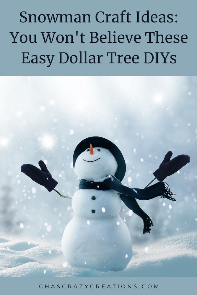 Are you looking for snowman craft ideas?  With just a few items from Dollar Tree, you can make these super easy ideas for all season long.