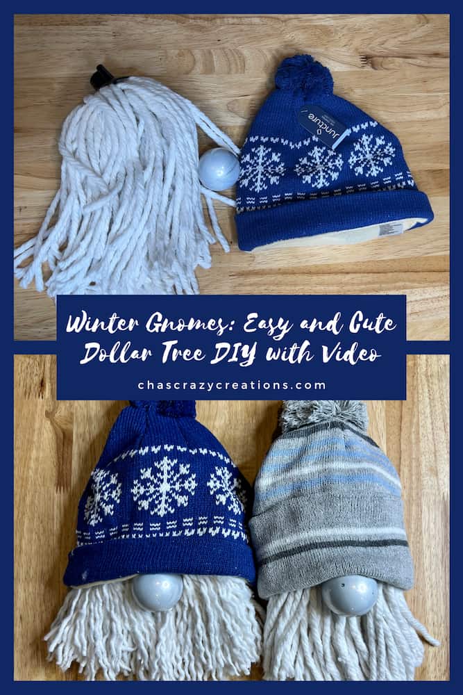 Are you looking for winter gnomes?  Here are a few for you that are easy, cute, and only take a few supplies from Dollar Tree to make.