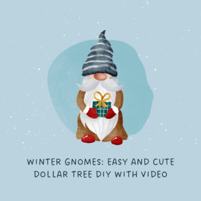 Are you looking for winter gnomes? Here are a few for you that are easy, cute, and only take a few supplies from Dollar Tree to make.
