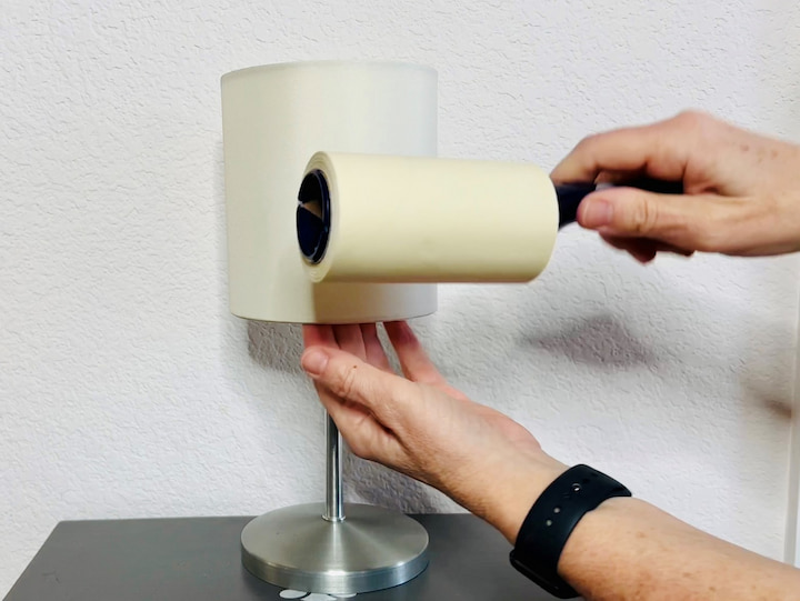 Let's talk about lamp shades and you can easily use a lint roller to clean these off easily.  If you want to be more eco-friendly you can use a reusable lint brush as well. You can find those at the dollar store.
