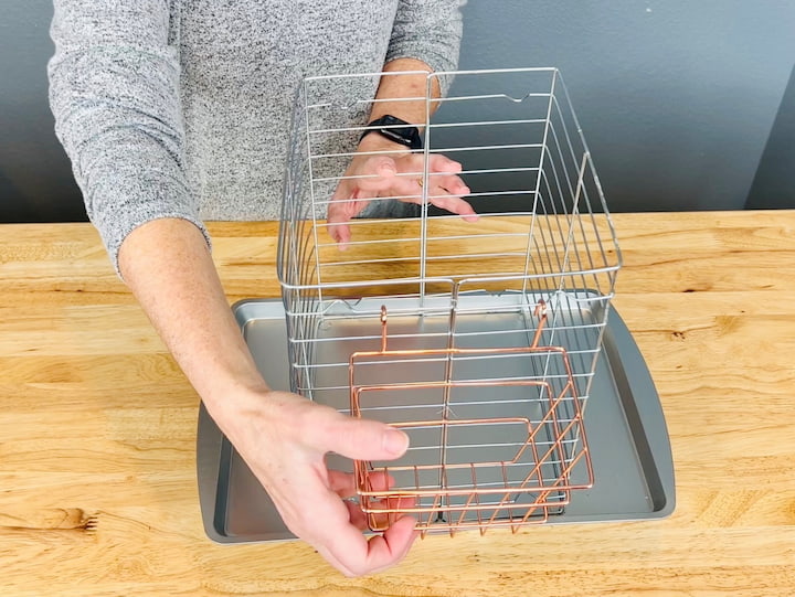 10.  Add baskets and attachments to cooling racks