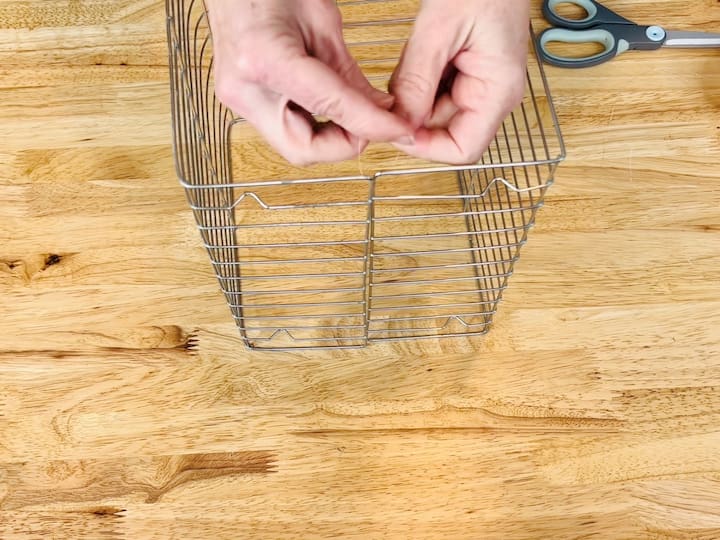 7. Tie the cooling racks together