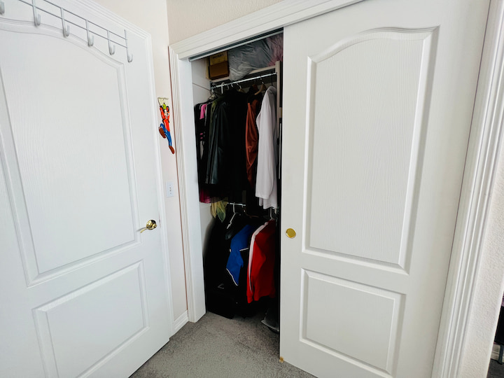 We use other closets in the house for out-of-season items. 