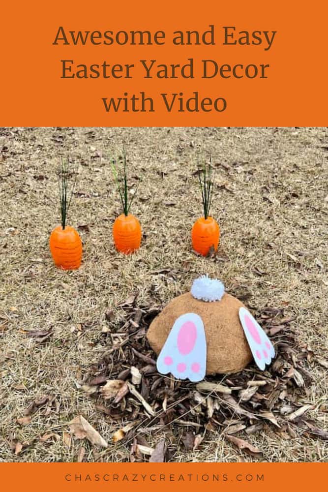 Are you looking for Easter yard decor?  With just a few items from Dollar tree, I'll show you a super cute and easy DIY