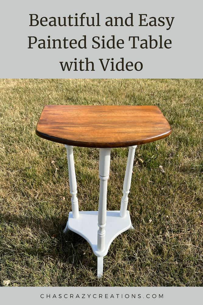 Are you looking for a painted side table?  Don't want to spend a fortune?  You can easily flip furniture on a budget.  I found this table at a garage sale for just $5 and turned it into decor we love.