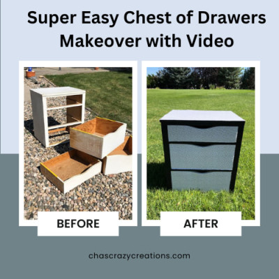 Are you wondering what to do for a chest of drawers makeover? There are tons of ways to update it, and I chose a little paint and fabric.