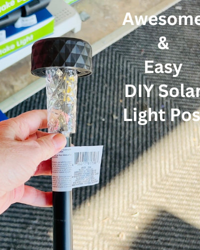 Do you want a DIY solar light post? With just a few inexpensive materials you can make your own and save tons of money!
