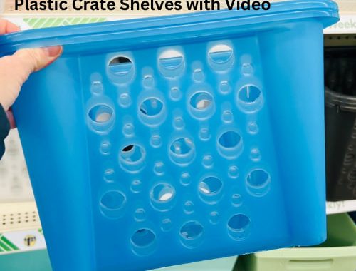 Easy DIY Dollar Tree Plastic Crate Shelves with Video