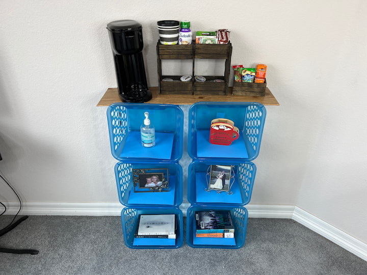 Easy DIY Dollar Tree Small Coffee Bar with Video - Chas' Crazy Creations