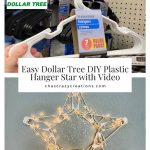 How do you make a plastic hanger star? With just a few supplies from Dollar Tree, I made this easy star on a budget. It even that lights!