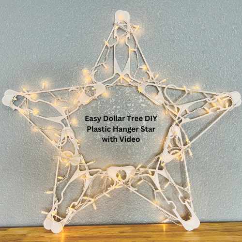 Easy Dollar Tree DIY Plastic Hanger Star with Video