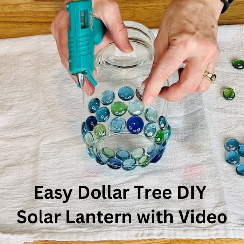 Are you ready to make a DIY solar lantern? I ran to Dollar Tree, grabbed a few items, and made a couple of different solar lights.