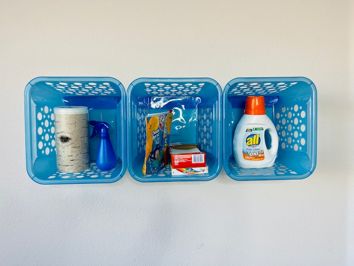 4. Stock your laundry room shelving