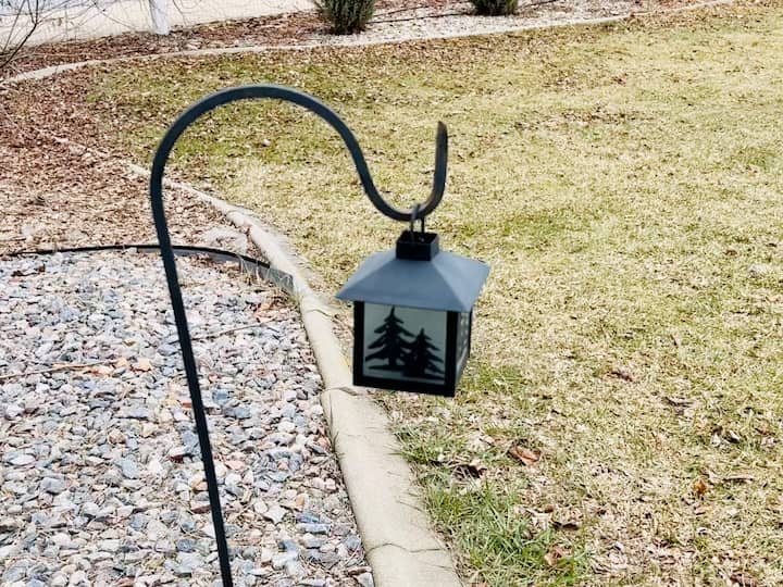 Here's another Lantern example.   This is an enclosed lantern with frosted edges.   I simply put the key inside and then hang it up in my yard.  